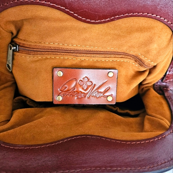 Patricia Nash Rich Brown Leather Crossbody Bag - Picture 9 of 15